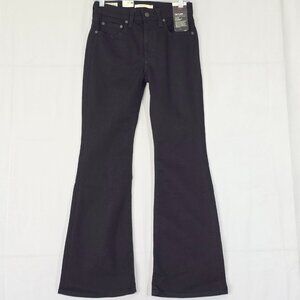 Levi's Premium 726 Flare Mid Rise Jeans 27 Black Retro NWT